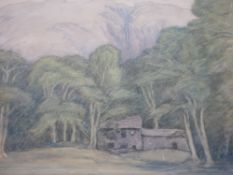 Basil Holland. A cottage at Innisfail. Signed initials. Watercolour on paper 8"x 11" (Holland was