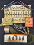 Drawing/Writing Selection of William Mitchell Pen Nibs including 12x Round hand loose nibs (00 -