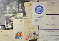 Royalty Selection of c1950s Invitations, Photographs and Programmes including Invitation to