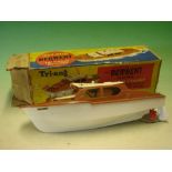 Tri-ang Toys. A 414.s Derwent electric 14" cabin cruiser. Boxed