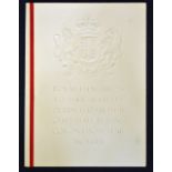 1953 Royal Luncheon To Her Majesty The Queen II Guildhall 12 June MCMLIII Programme on Occasion of