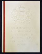 1953 Royal Luncheon To Her Majesty The Queen II Guildhall 12 June MCMLIII Programme on Occasion of