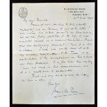 Hand Signed Sir Granville Ram handwritten letter from the Parliamentary Counsel on Parliamentary