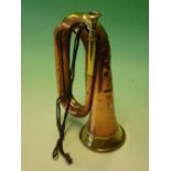 A Copper and Brass Bugle by Hawkes & Co. Serial no. 25258. Circa 1905-1913