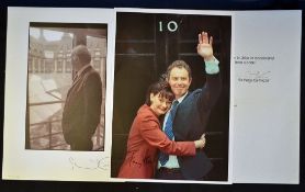 Selection of Political Autographs featuring Tony Blair, Cherie Blair, Vince Cable, David Blunkett,