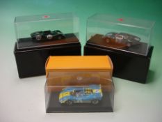 Three Racingmodels Model Cars 1/43rd scale. Porsche 908/2 Alex Soler-Roig Jarama 1970; Rover BRM Gas