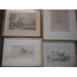 Four Gilt Framed Watercolours