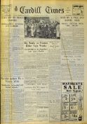 1938 Cardiff Times Chronology dated July-December 321 to the spine, including a bound volume of 26