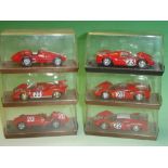 Brumm Collector's Models. Six Ferrari racing cars, various types