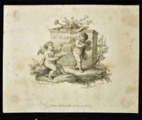 1799 Early Pictorial London Theatre Ticket for "Mr Bland's Night", a single sheet piece containing