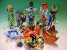 A collection of Murano Glass (some damaged)