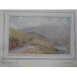 Samuel Pride 1842-1920 British. Llugwy, Nr. Betws-y-Coed. Signed monogram. Watercolour 5"x 8"