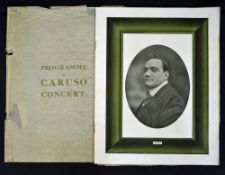 1909 Souvenir Programme of Caruso Concert at The Albert Hall London dated 18th September a beautiful