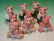 Nine Wade Nat. West Piggy Banks (two cracked)