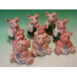 Nine Wade Nat. West Piggy Banks (two cracked)