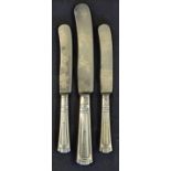 WWII Hitler Selection of Silver Knives including various sized silver knives with art deco styled