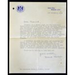 Hand Signed Sir Frank Newsom typewritten letter to Sir Alexander Maxwell on Home Office letterhead