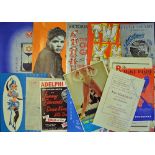 Quantity of 1950-60s Theatrical and Orchestral programmes including a large variety of