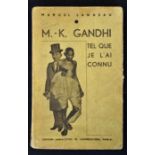 Unusual 1938 'M K Ghandi Book in French by LANDEAU, Marcel, 418 Pages, SB, in good, clean condition