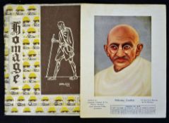 Scarce 1949 Gandhi homage Pictorial Book a book on the life on Gandhi, consisting of an in depth