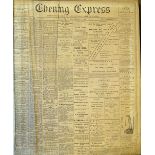 Rare 1890 Evening Express Chronology with November 1890 to the spine, including newspapers dated