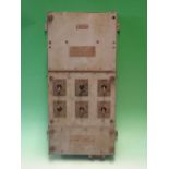 World War 11. An electric switch / fuse control box from a British warship with applied plaque for