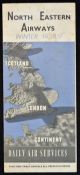 1938/9 Winter North Eastern Airways Time Table a fold out 8 page time table, with fares and