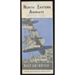 1938/9 Winter North Eastern Airways Time Table a fold out 8 page time table, with fares and