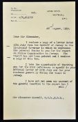 Hand Signed Assistant Secretary J H Walker typewritten letter from the Home Office to Sir