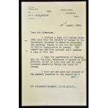 Hand Signed Assistant Secretary J H Walker typewritten letter from the Home Office to Sir