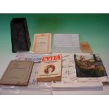 Theatre Memorabilia. Collection comprising a paperback volume "Evita" signed by Tim Rice and