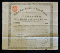 1885 Milford Haven Railway & Estate Company Ltd Debenture share for £10 dated 9th October in large