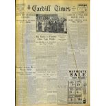 1938 Cardiff Times Chronology dated July-December 321 to the spine, including a bound volume of 26