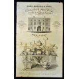 1838 John Parker & Sons, Birmingham Advertising Poster of 'Manufactory & Show Rooms for Silver