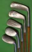 Half set of 5x Winton Diamond stamped matching irons and putter to incl no. 3 iron, 4 iron, B.4 (