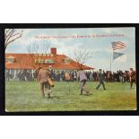 Rare Harry Vardon USA colour golfing postcard - titled "The Atlantic City Country Club, Famous for