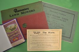 Rare Ransomes Lawn and Links Mowers - early catalogues and handbooks from the 1912-1930 to incl