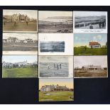 10x various early Scottish golf club/courses postcards to include "18th Green Machrihanish",