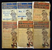 1911 The Birmingham Golfer Magazines collection (6) to incl Vol. 1 no. 1, 2, 3 ,4, 9 and 10 dated