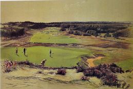 Aldin, Cecil (1870-1935) after "FAMOUS GOLF LINKS - SUNNINGDALE 4TH HOLE " a later ltd ed print