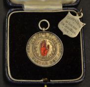 1937 Golfing Union of Ireland silver medal - hallmarked Birmingham 1937 embossed on the front