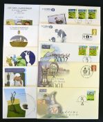 Collection of Golf Open Championship postal covers from 2000-2009 to incl 9x St Andrews '00 incl