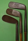 2x interesting putters and anti-shank iron to incl W Ritchie wry neck with 6" hosel with makers