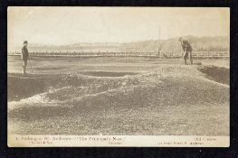 Rare Fletcher & Son Series "Golfing at St Andrews" postcard - titled "No 4 The Principals Nose - Old