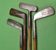 4x different style blade putters to incl Diamond backed "Stoneham" wry neck,  Benetfink "