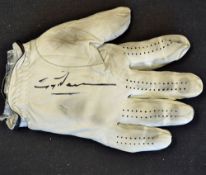 Greg Norman players worn signed golf glove - with the embroidered Shark motif - winner of 2 Open