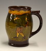 Royal Doulton Golfing Kingsware series ware tankard c1920s - dark treacle finish decorated with