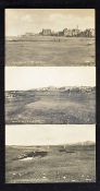 3x early St Andrews Old Golf Course postcards - Valentine Series Bromotype  to incl "The Swilcan