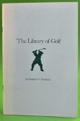 Murdoch, Joseph SF signed - "The Library of Golf-1743- 1966 revised and 1967-1977 added