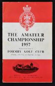 1957 Official Amateur Championship Golf Programme - for Wednesday 29th of May (5th round) played